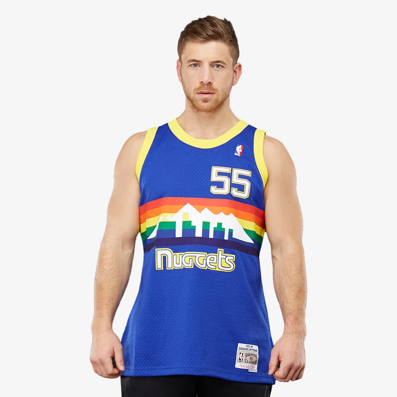 Mitchell and Ness NBA Dikembe Mutombo 55 Swingman Jersey