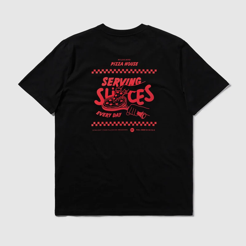 Wildcard Pizza Slice Tennis T-Shirt