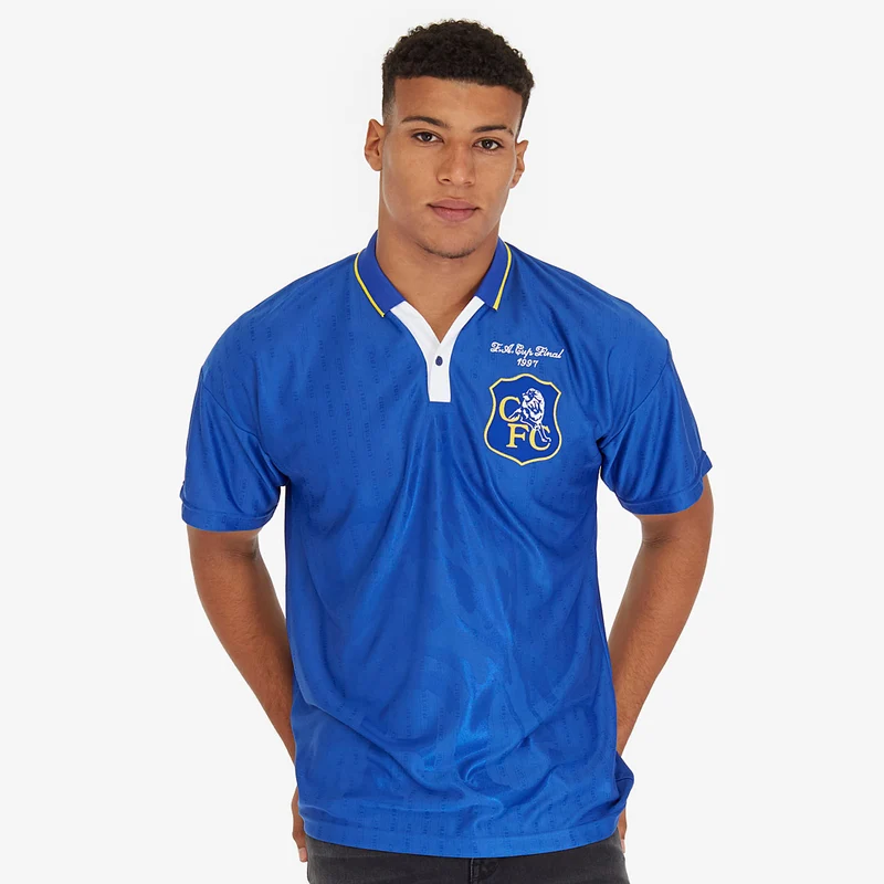 Score Draw Retro Chelsea 1997 FA Cup Final Shirt