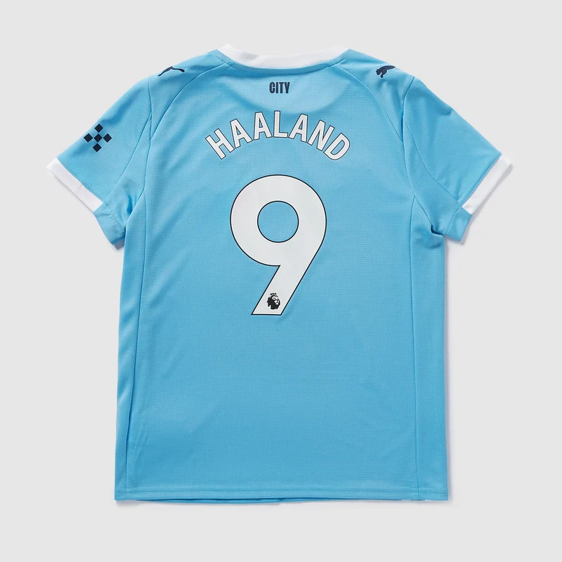 Puma Manchester City 25/26 Kids Home Shirt with Haaland 9