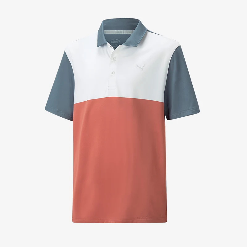 Puma Boys Cloudspun Colorblock Golf Polo