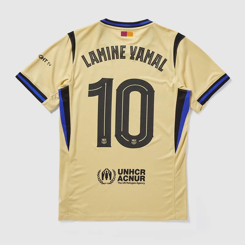 Nike FC Barcelona 25/26 Stadium Away Shirt with Lamine Yamal 10