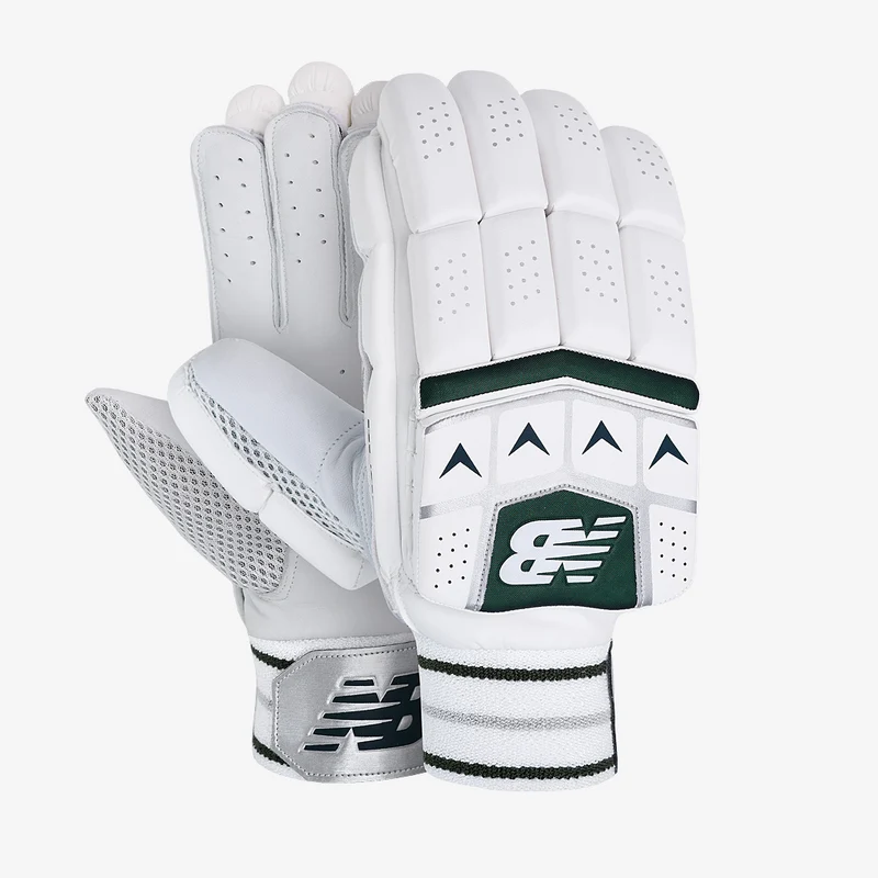 New Balance Burn RH Batting Gloves - White/ Green